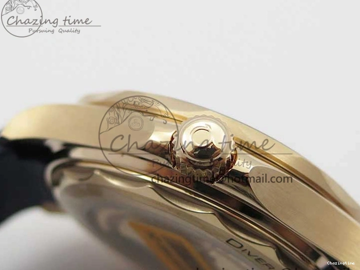 0411 2018 Seamaster Diver 300M RG Blue Ceramic VSF 1:1 Best Edition Blue Dial on Blue Rubber Strap A WeatherProof 7914